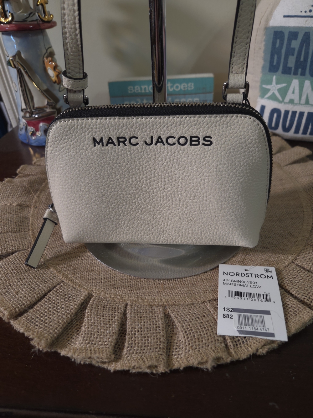 NWT Marc Jacobs Marshmallow Pebbled Leather Crossbody